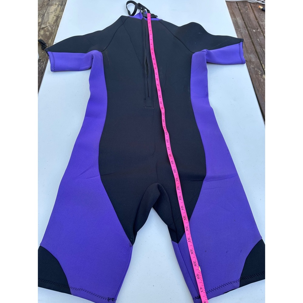 Stearns Purple Black Neoprene Shorty Wetsuit Mens Large Surfing Diving Snorkel